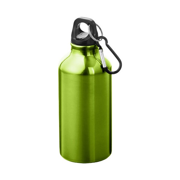 Borraccia sportiva in alluminio con moschettone da 400 ml Oregon - cod. P100002