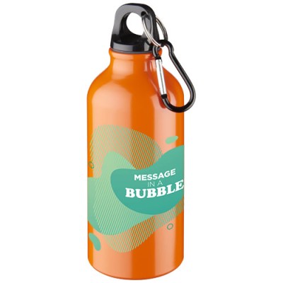 Borraccia sportiva in alluminio con moschettone da 400 ml Oregon