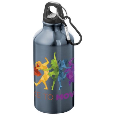 Borraccia sportiva in alluminio con moschettone da 400 ml Oregon