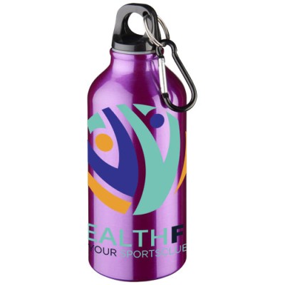 Borraccia sportiva in alluminio con moschettone da 400 ml Oregon