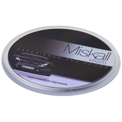 Sottobicchiere Ellison in plastica di forma rotonda con inserto di carta Sottobicchiere Ellison in plastica di forma rotonda con inserto di carta