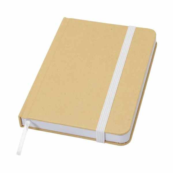 Blocco note formato A6 con copertina rigida in materiale riciclata e pagine bianche Reed - cod. P106022