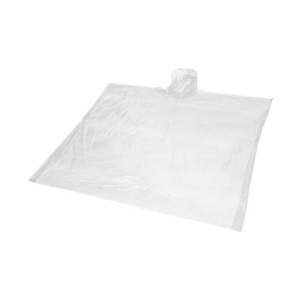 Poncho impermeabile monouso in materiale riciclato certificato GRS con custodia Mayan  - cod. P109417