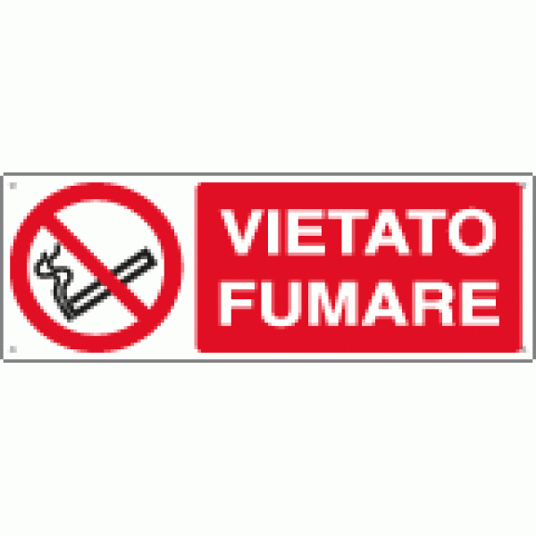 Cartello divieto VIETATO FUMARE - cod. art. E1801K