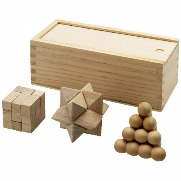 Set da 3 pezzi di rompicapo in legno Brainiac - P110029