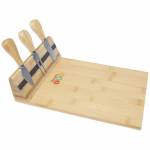 Tagliere e utensili Mancheg magnetici per formaggio in bambù - P113302