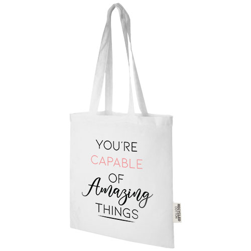 Tote bag in cotone riciclato da 140 g/m2 Madras - 7L Tote bag in cotone riciclato da 140 g/m2 Madras - 7L - cod. P120695