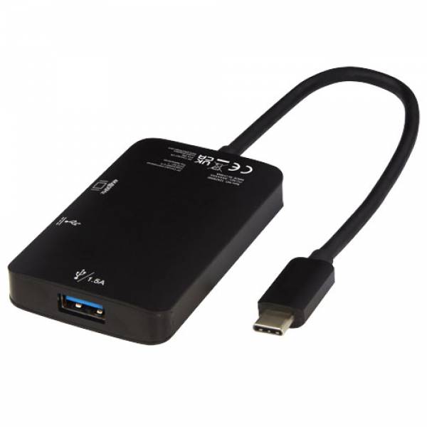 Adattatore multimediale Tipo-C in alluminio ADAPT (USB-A/Tipo-C/HDMI) - P124230